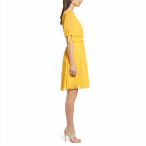 Rachel Parcell Smocked Waist Swiss Dot Dress - Picture 8 of 9